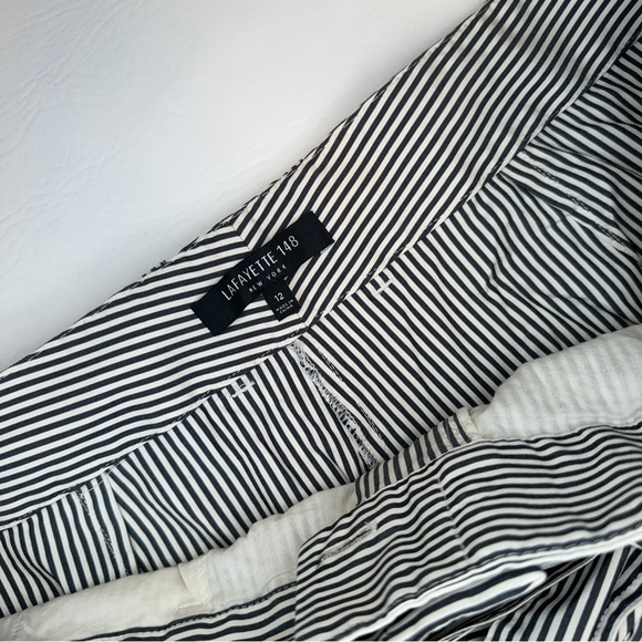 LAFAYETTE 148 New York stripped cropped wide leg pats size 12 - Picture 4 of 7